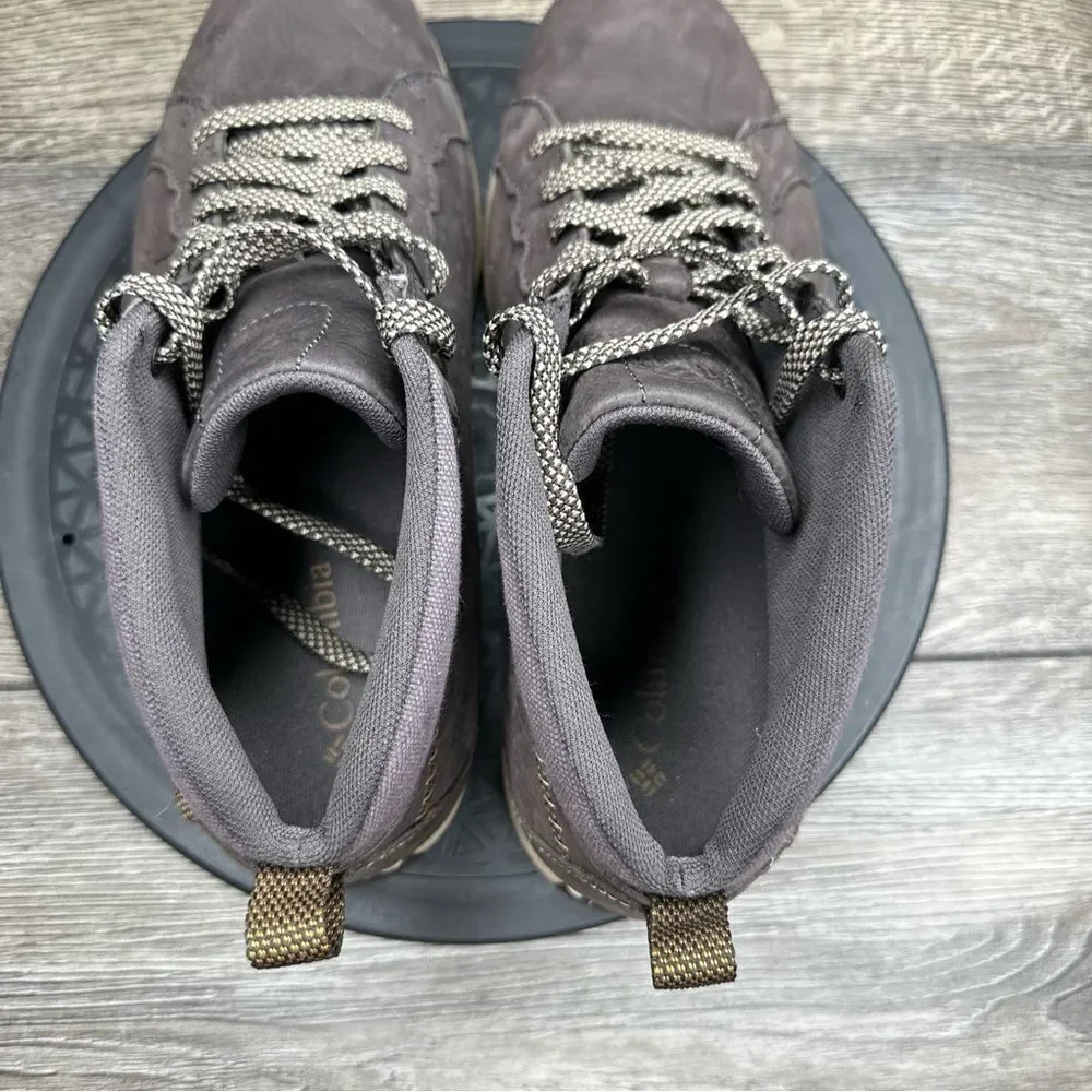 COLUMBIA Three Passes Brown Leather Chukka boots YM5290-059 Men's Sz 8.5